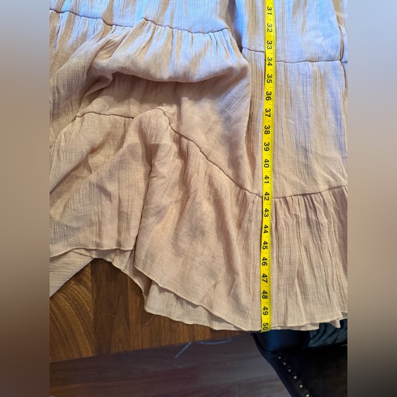 J Gee Dress Women’s  XL Boho  Cottage Core Smocked Waist Short Sleeve Midi Pink - Picture 6 of 6